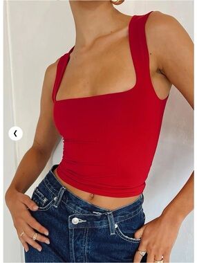 NWOT Princess Polly Back in Time Top in Red